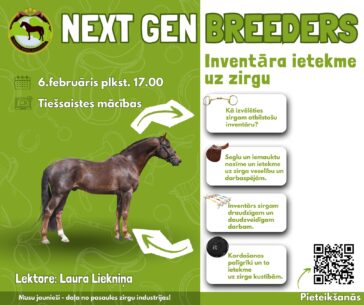 Next Gen Breeders piedāvā: Ekskluzīva tiešsaistes lekcija ar zirgu osteopāti Lauru Liekniņu!